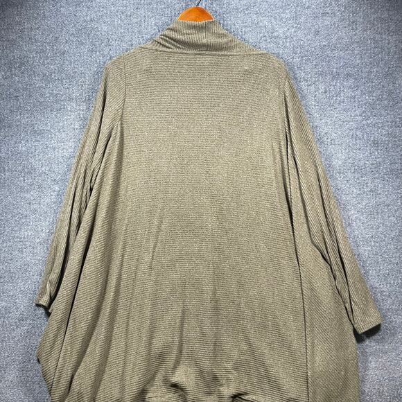 Logo by Lori Goldstein Cardigan Sweater Women's Plus 2X Brown Open Front - Picture 10 of 11